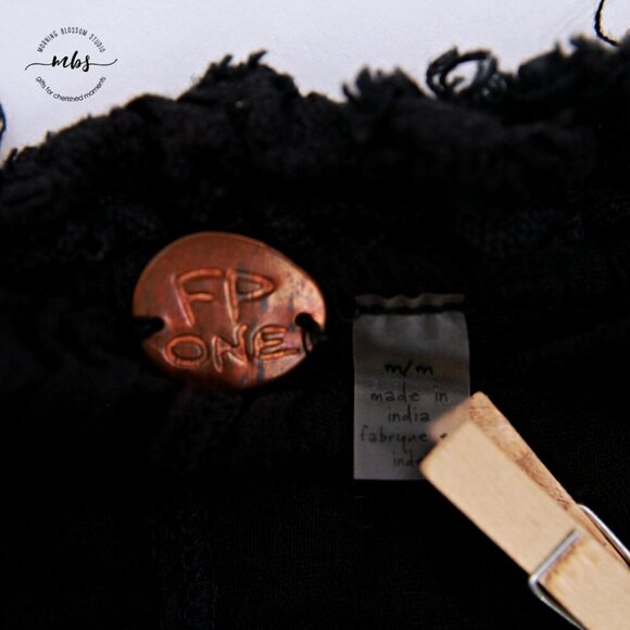 Free People Shailee Lace Slip‎ Mini Dress Black Women M - Picture 11 of 12